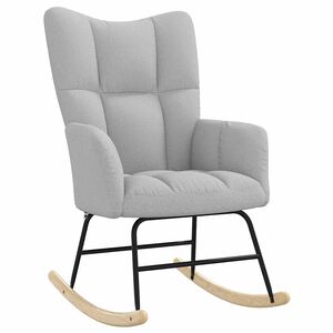 vidaXL Mecedora de tela gris nube