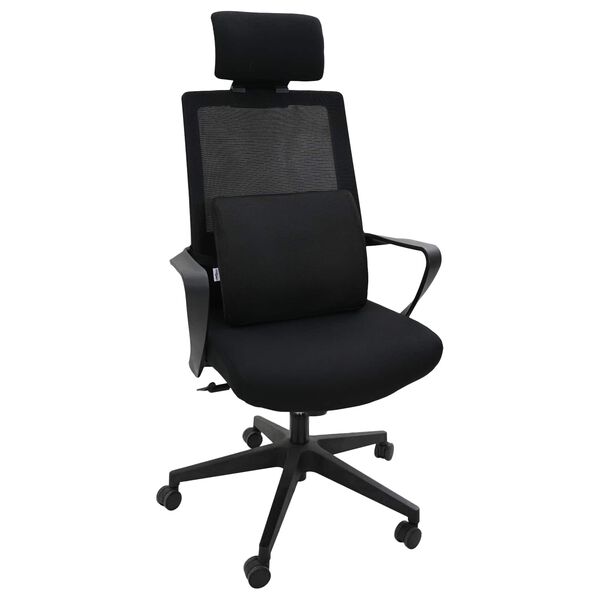 vidaXL Almohada con almohada Ajustable Negro 34 x 31.5 x 12 cm Malla