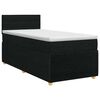 vidaXL Cama box spring con colch&oacute;n con cabecera Negro 90 x 190 cm Tela