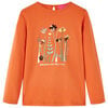 vidaXL Camiseta infantil de manga larga naranja tostado 92
