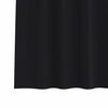 vidaXL Cortinas Opacas con Anillas 2 pcs Negro 245 x 140 cm Poli&eacute;ster