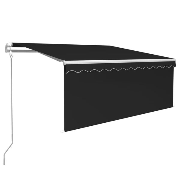 vidaXL Toldo automático retráctil con persiana gris antracita 3x2,5m