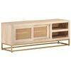 vidaXL Mueble de TV madera maciza de mango y hierro 110x30x40 cm
