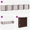 vidaXL Puerta de perros plegable 10 paneles madera &aacute;lamo marr&oacute;n 800 cm