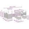 vidaXL Conjunto de sof&aacute; de jard&iacute;n con coj&iacute;n 10 pcs Beige Polirat&aacute;n