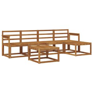 vidaXL Conjunto de sof&aacute;s de exterior 6 pcs Natural