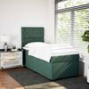 vidaXL Cama box spring con colch&oacute;n terciopelo verde oscuro 90x190 cm