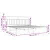 vidaXL Estructura cama sin colch&oacute;n con cabecero metal negro 200x200 cm