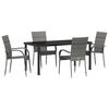 vidaXL Conjunto de Comedor de Jard&iacute;n 5 uds. Gris