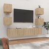 vidaXL Set de muebles para TV 6 pzas madera contrachapada roble sonoma