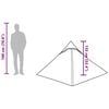 vidaXL Tienda de campaña para 2 personas impermeable gris