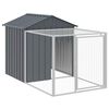 vidaXL Jaula para gallinas con corral antracita 117x201x123 cm acero galvanizado