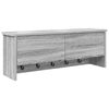 vidaXL Perchero de pared con estante Gris Sonoma 80 x 20 x 30 cm