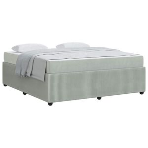 vidaXL Estructura de cama con colch&oacute;n Gris Claro 180 x 200 cm tela
