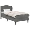 vidaXL Estructura de cama Gris oscuro 90 x 190 cm Terciopelo
