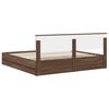vidaXL Estructura de cama Roble Marr&oacute;n 200 x 200 cm Madera Ingenieril