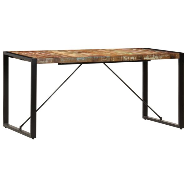 vidaXL Mesa de comedor de madera maciza reciclada 160x80x75 cm