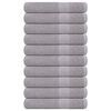 vidaXL Toallas FROGN 10 uds gris 100x200 cm 360 g/m&sup2;