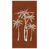 vidaXL Adorno de pared de jard&iacute;n acero corten dise&ntilde;o palmera 105x55 cm