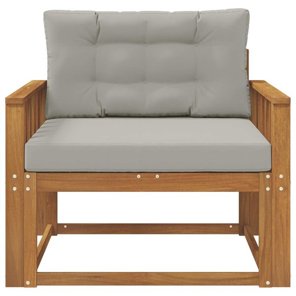 vidaXL Sof&aacute; intermedio de exterior Madera de Acacia S&oacute;lida Natural