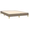 vidaXL Cama box spring con colch&oacute;n LED tela gris taupe 140x200 cm
