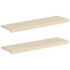 vidaXL Alfeizares 2 uds. Blanco 100 x 30 x 2 cm Madera de Roble S&oacute;lido