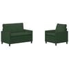 vidaXL Juego de Sof&aacute; 2 pcs Verde Selva Tela
