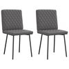 vidaXL Sillas de comedor 2 unidades cuero sint&eacute;tico gris