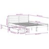 vidaXL Estructura de cama sin colchón madera maciza de pino 140x190 cm