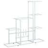 vidaXL Soporte de flores de metal blanco 94,5x25x88 cm