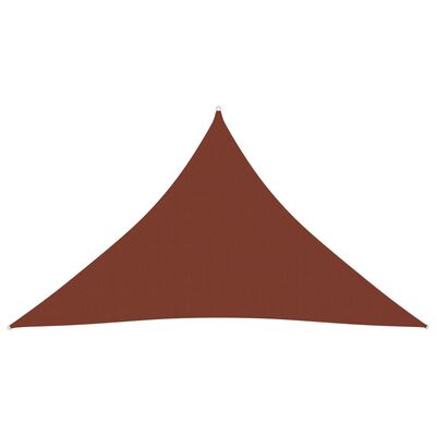 vidaXL Toldo de vela triangular tela Oxford terracota 5x5x6 m