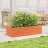 vidaXL Jardinera de madera maciza pino marr&oacute;n cera 90x40x23 cm
