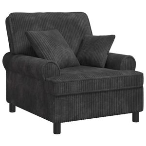 vidaXL Sill&oacute;n XL con cojines Gris oscuro Tejido de 1,5 l&iacute;neas