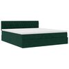 vidaXL Estructura de cama otomana con colch&oacute;n verde oscuro 180x200 cm