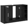 vidaXL Mueble de Cuarto de Ba&ntilde;o con puerta Roble Negro 90 x 29 x 55 cm