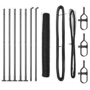 vidaXL Poste de Valla Gris