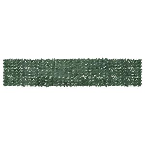 vidaXL Toldo para balc&oacute;n con hojas verde oscuro 400x75 cm