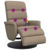 vidaXL Sill&oacute;n reclinable masaje reposapi&eacute;s cuero sint&eacute;tico capuchino