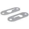 vidaXL Percha con Agujero de Llave 2 pcs Plateado 45 x 16 x 3.5 mm
