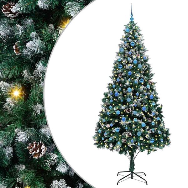 vidaXL Árbol de Navidad artificial Verde 240 cm PVC y Acero y Plástico