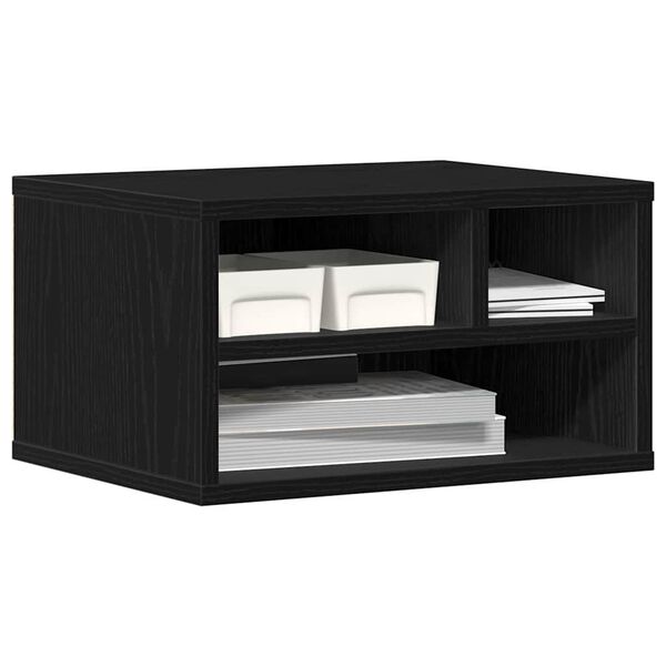 vidaXL Soporte para Impresora Roble Negro 40 x 32 x 22,5 cm