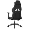vidaXL Silla gaming de masaje cuero sintético negro y gris
