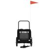 vidaXL Remolque de bicicleta para mascotas Negro 124,5 x 63,5 x 53 cm