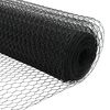 vidaXL Cerca Hexagonal Gris 0.6 x 25 m Acero