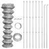 vidaXL Valla tela met&aacute;lica y postes acero galvanizado plata 15x1,5 m