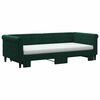vidaXL Sof&aacute; cama nido con colch&oacute;n terciopelo verde oscuro 90x200 cm