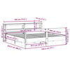 vidaXL Cama sin colch&oacute;n madera maciza de pino marr&oacute;n cera 180x200 cm