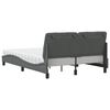 vidaXL Cama con colch&oacute;n tela gris oscuro 120x200 cm