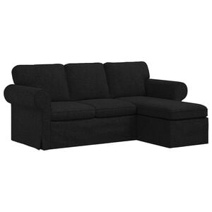 vidaXL Sof&aacute; Negro 195 x 138 x 80 cm tela