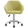 vidaXL Silla de comedor giratoria tela verde